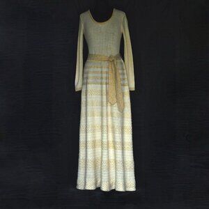 Mollie Parnis Boutique 1960's Wool Maxi Dress - New York